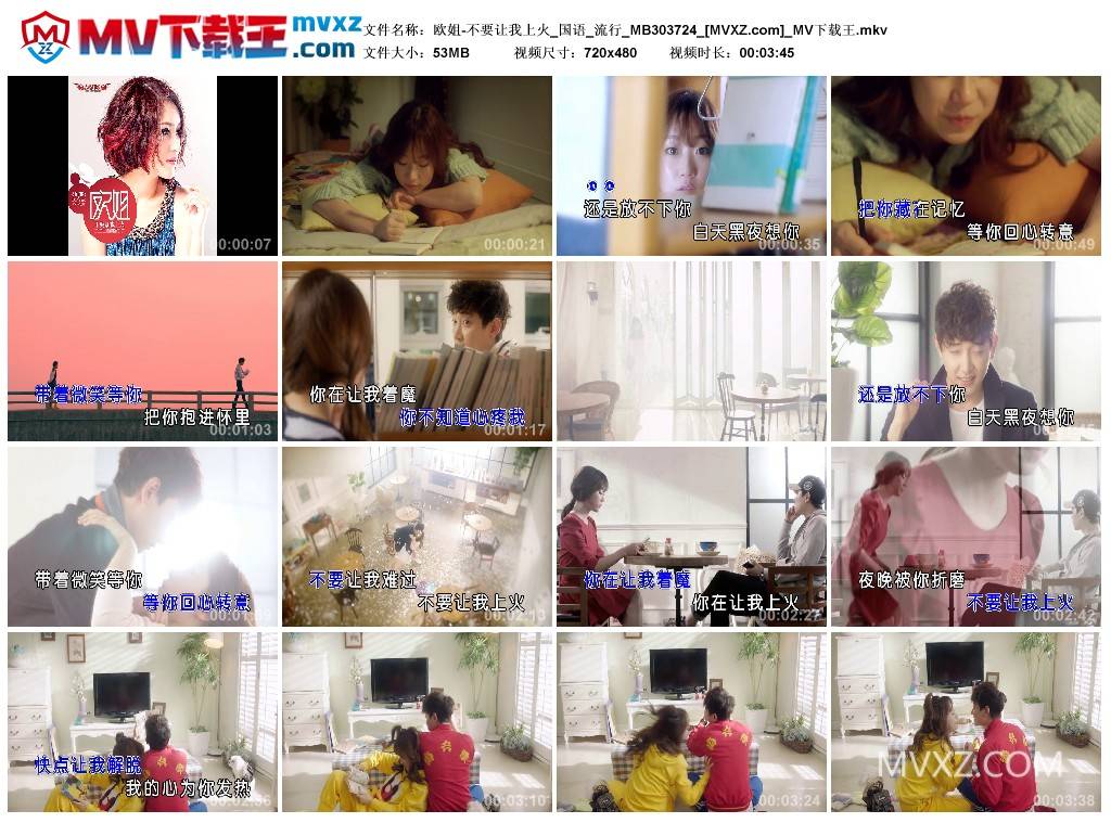 欧姐-不要让我上火_国语_流行_MB303724